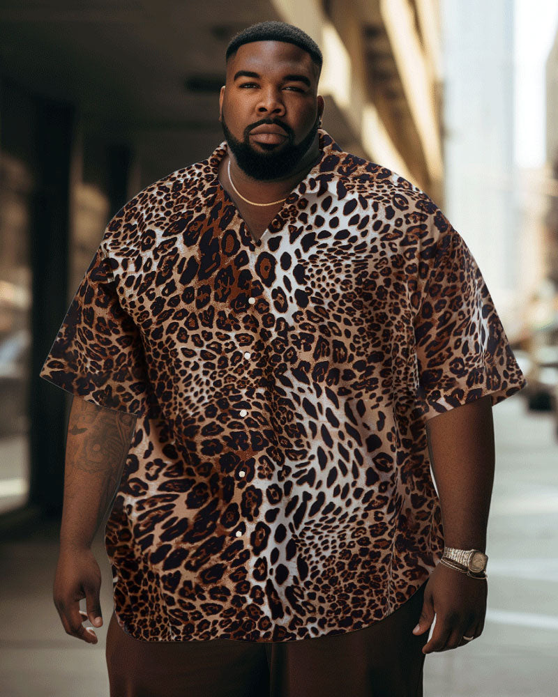 Big & Tall Gradient Graphic Short Sleeve Shirt for big men view 4