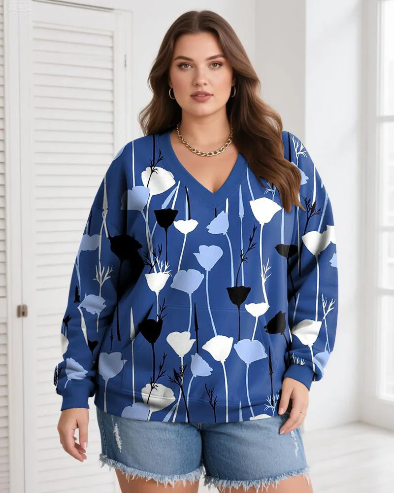 Big & Tall Gradient Graphic Floral Men's Clothing for big men view 4