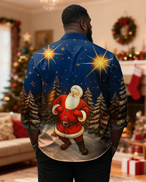 Big & Tall Graphic Long Sleeve Shirt for big men view 2