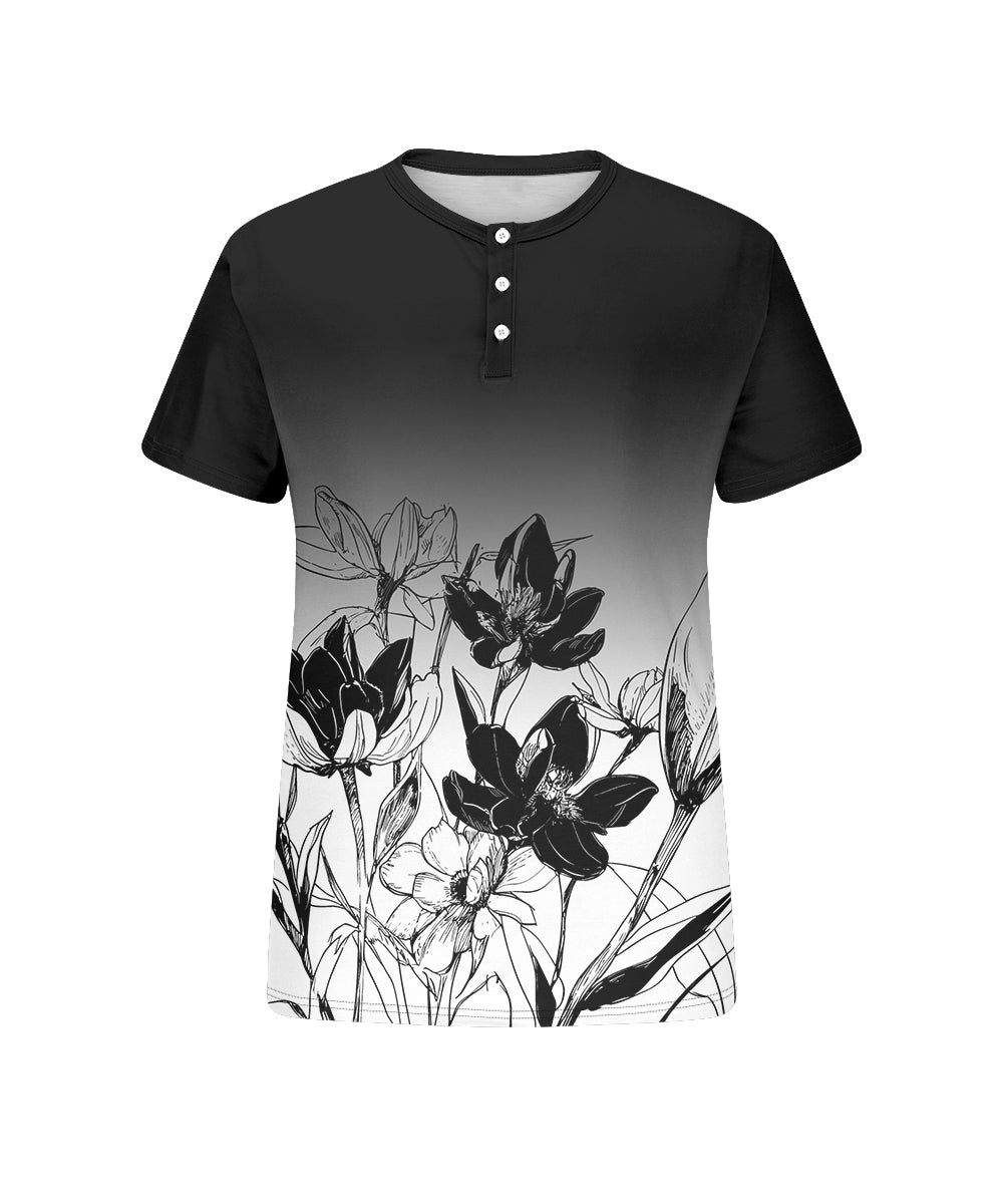 Big & Tall Black White Gradient T-Shirt for big men view 4