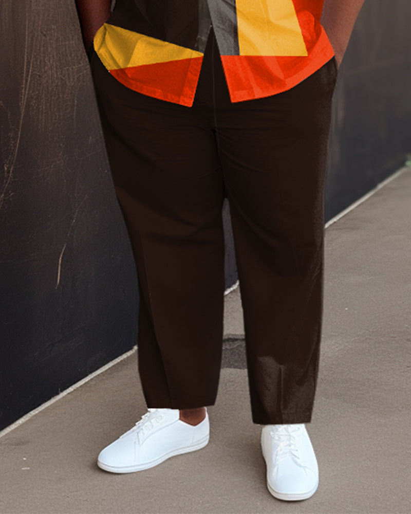 Big & Tall Gradient Shirt Pants Set for big men view 3
