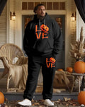 Big & Tall Graphic Hoodie Sweatpants Set for big men view 1