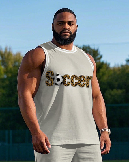 Big & Tall Graphic Athletic Two-piece Set for big men view 2