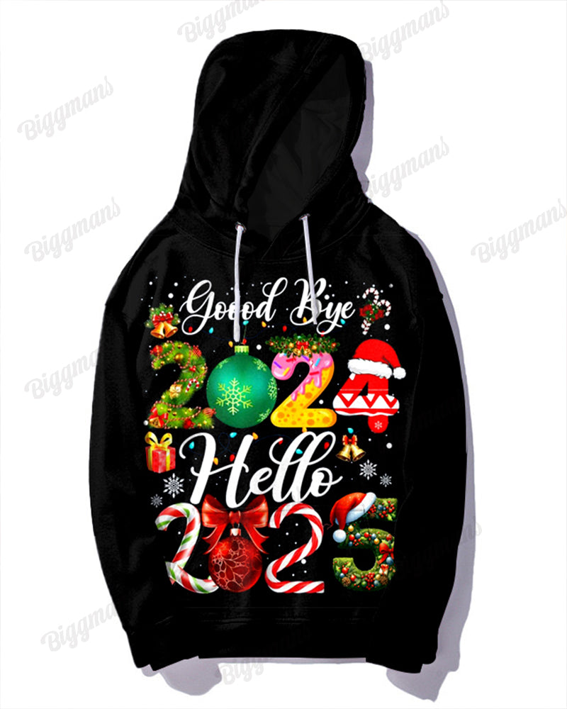 Big & Tall Graphic Hoodie Sweatpants Set for big men view 3