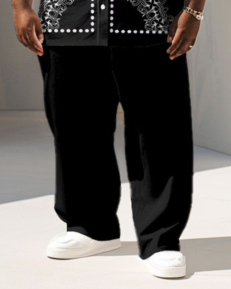 Big & Tall Black Business Casual Jeans for big men view 3