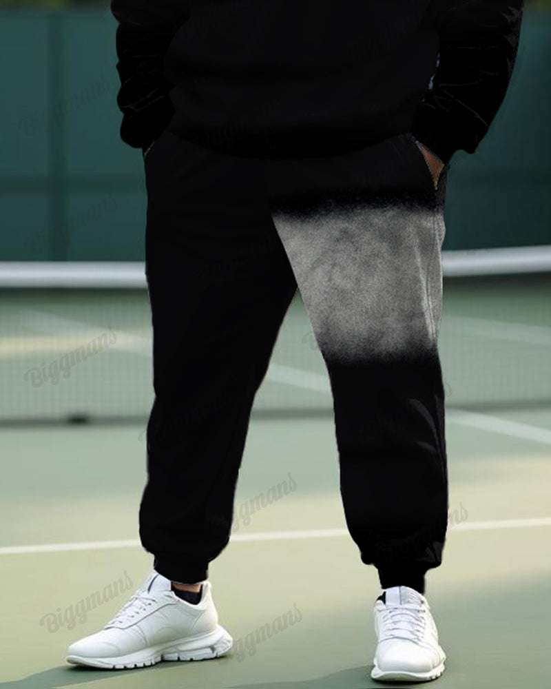 Big & Tall Graphic Hoodie Sweatpants Set for big men view 3