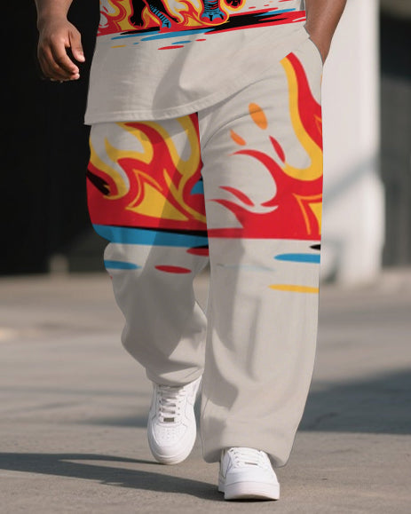 Big & Tall Streetwear T-Shirt Pants Set for big men view 3