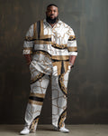 Big & Tall Graphic Vintage Shirt Pants Set for big men view 1