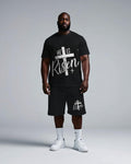 Big & Tall Graphic T-Shirt Shorts Set for big men view 1