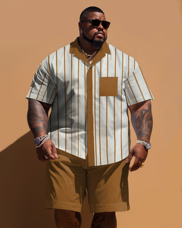 Big & Tall Striped Graphic Jeans for big men view 1