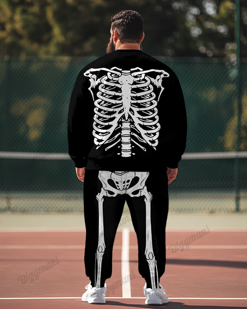 Big & Tall Graphic Skull Two-piece Set for big men view 4