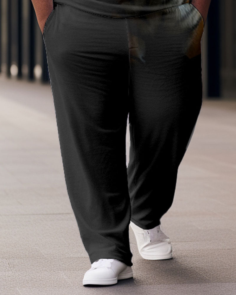 Big & Tall Gradient Polo Pants Set for big men view 3
