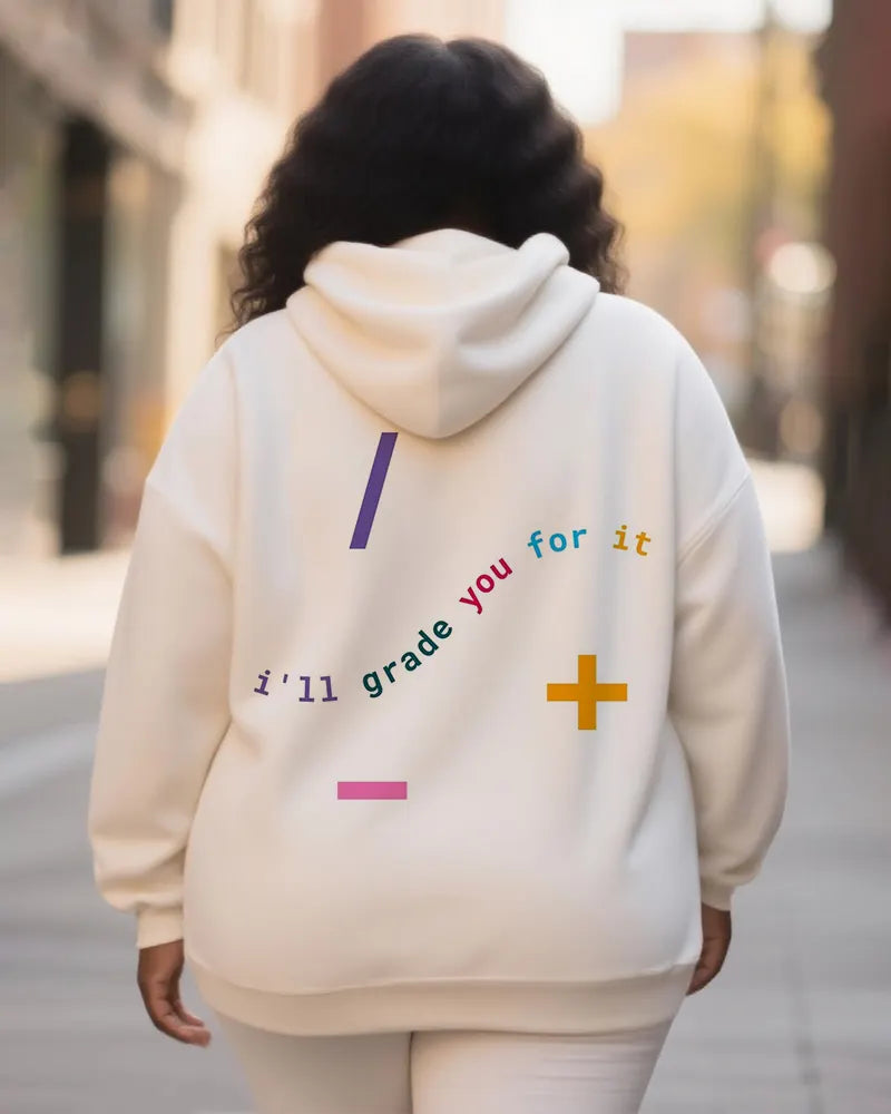 Big & Tall White Streetwear Hoodie for big men view 3
