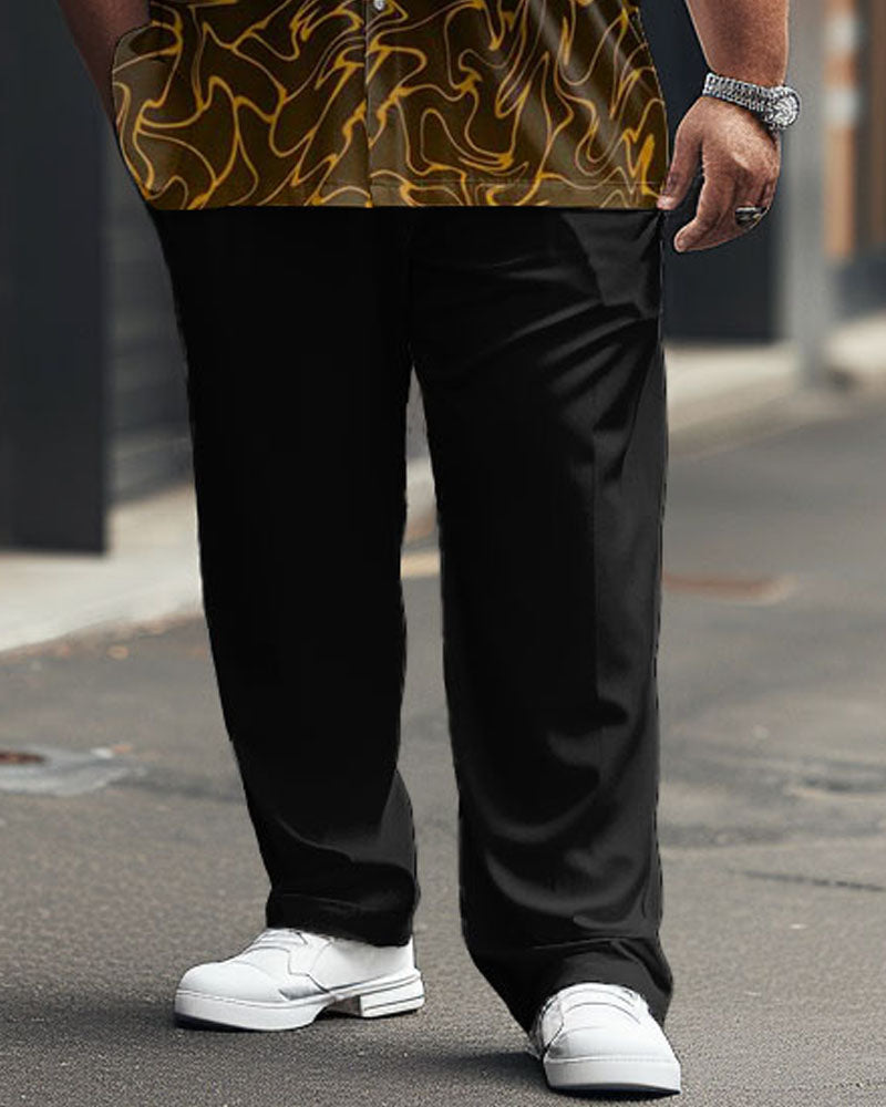 Big & Tall Gradient Geometric Graphic Jeans for big men view 3