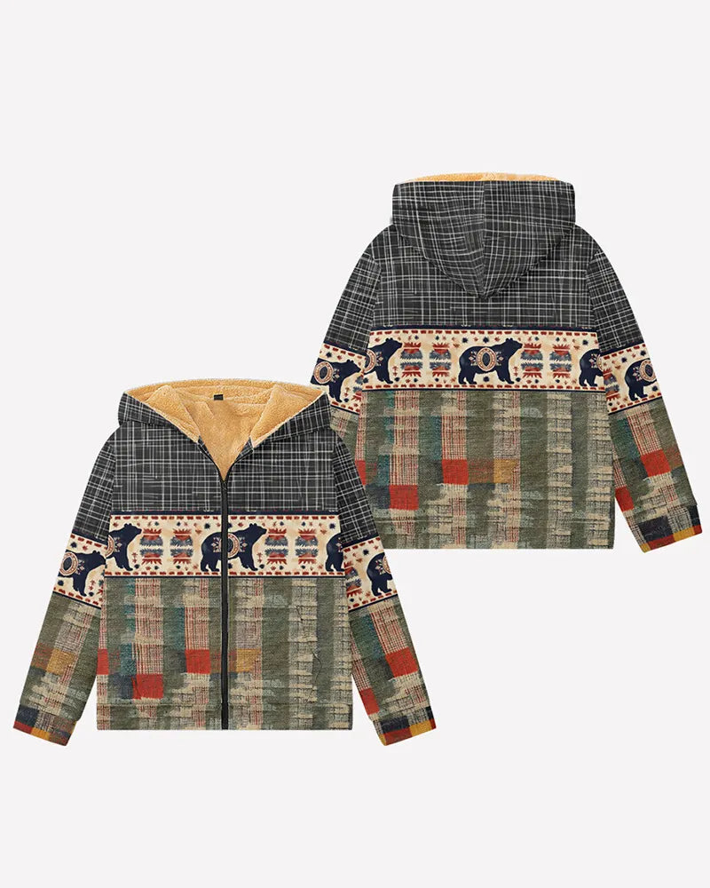 Big & Tall Western Geometric Graphic Hoodie for big men view 13
