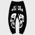 Big & Tall Colorblock Streetwear Skull Pants for big men