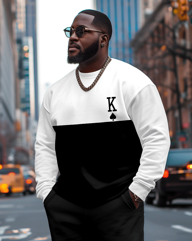 Big & Tall Colorblock Graphic Men's Clothing for big men