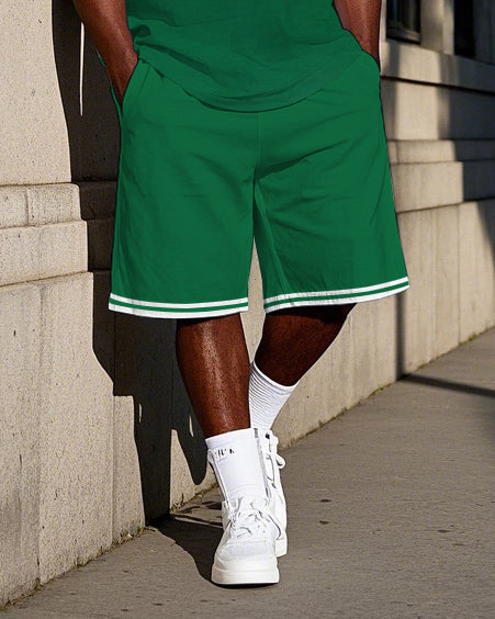 Big & Tall Graphic Athletic Two-piece Set for big men view 3
