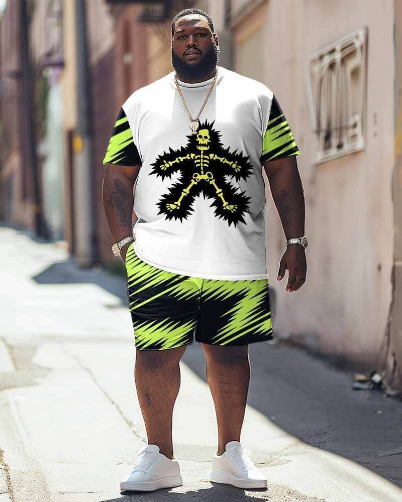 Big & Tall Graphic Skull Two-piece Set for big men view 1