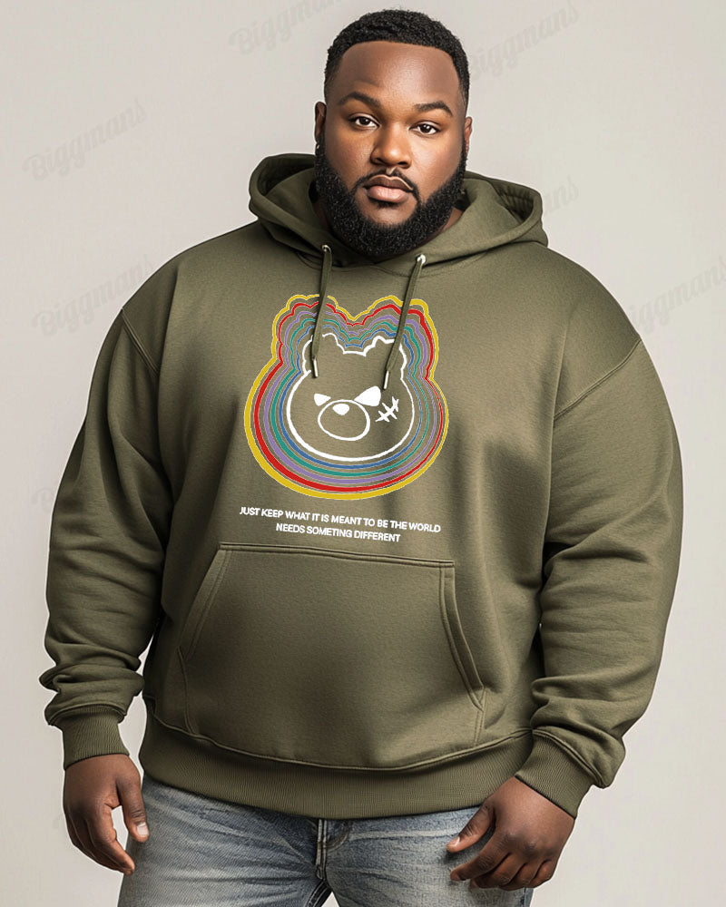 Big & Tall Graphic Hoodie Sweatpants Set for big men view 4