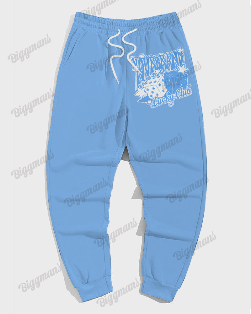 Big & Tall Graphic Streetwear Hoodie Sweatpants Set for big men view 4