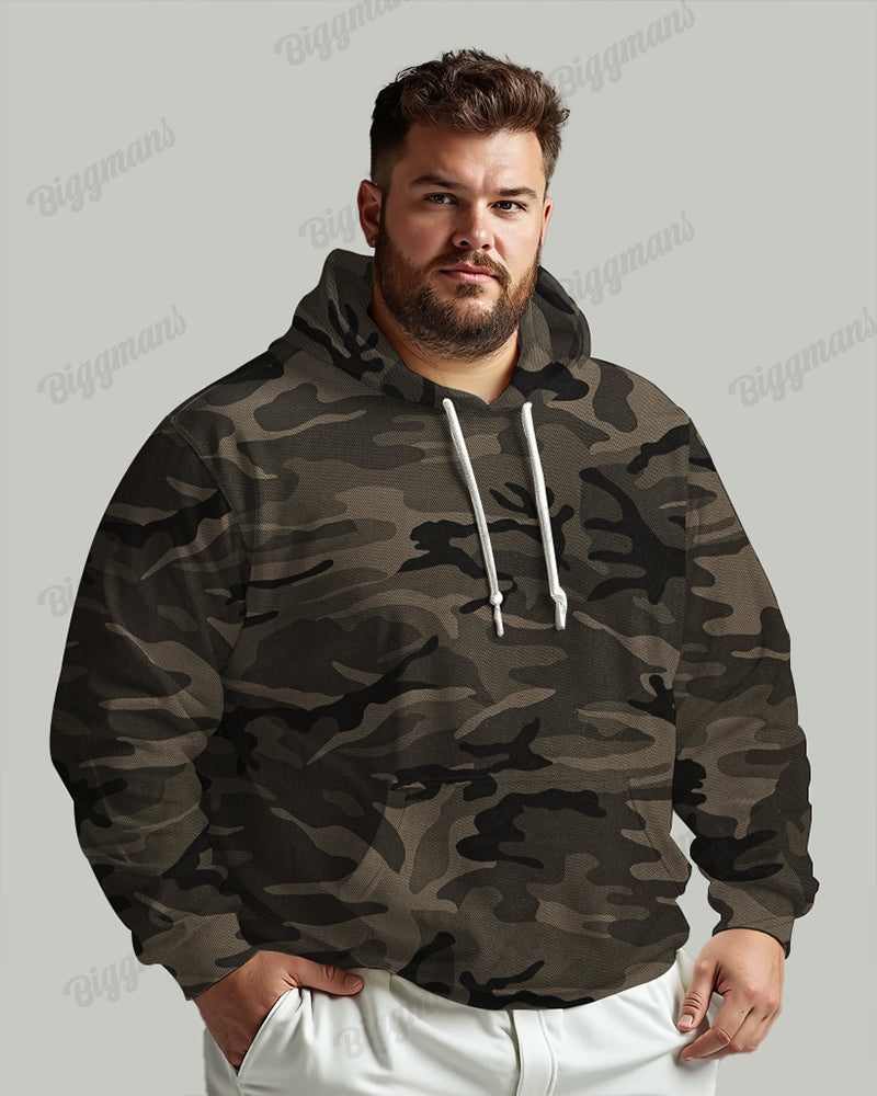Big & Tall Graphic Camouflage Hoodie for big men