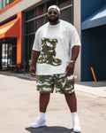 Big & Tall Graffiti Camouflage Two-piece Set for big men view 1