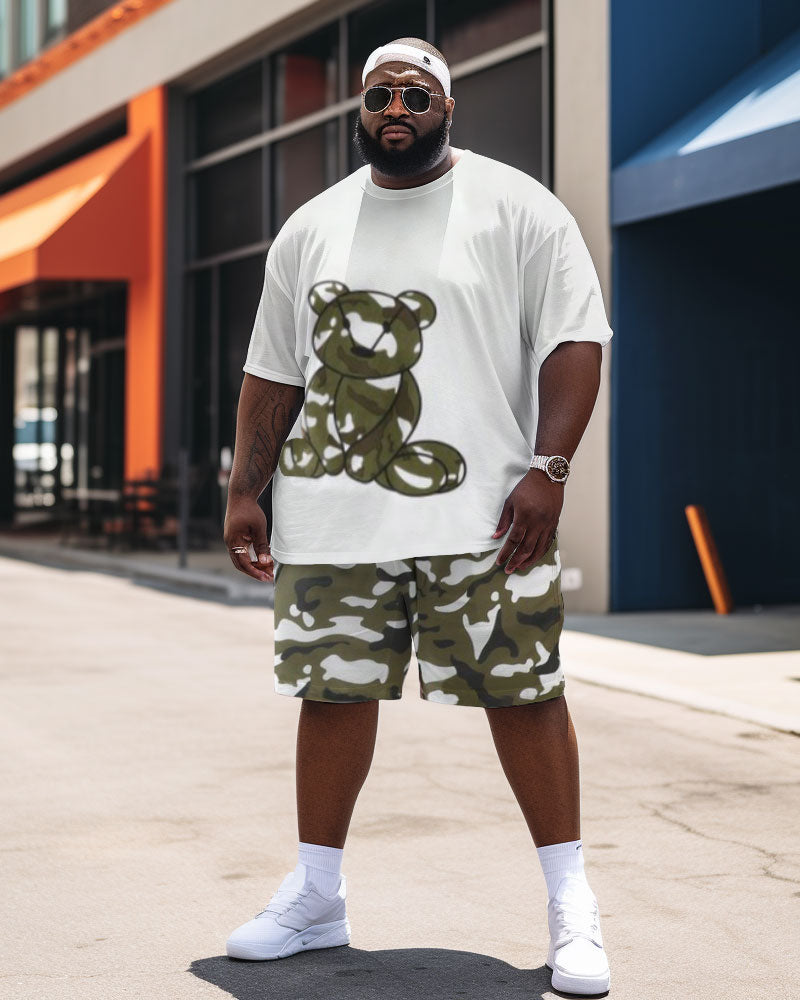 Big & Tall Graffiti Camouflage Two-piece Set for big men view 1