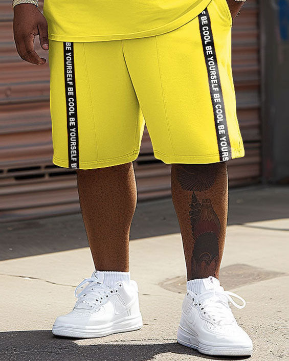 Big & Tall Graphic Streetwear Two-piece Set for big men view 3