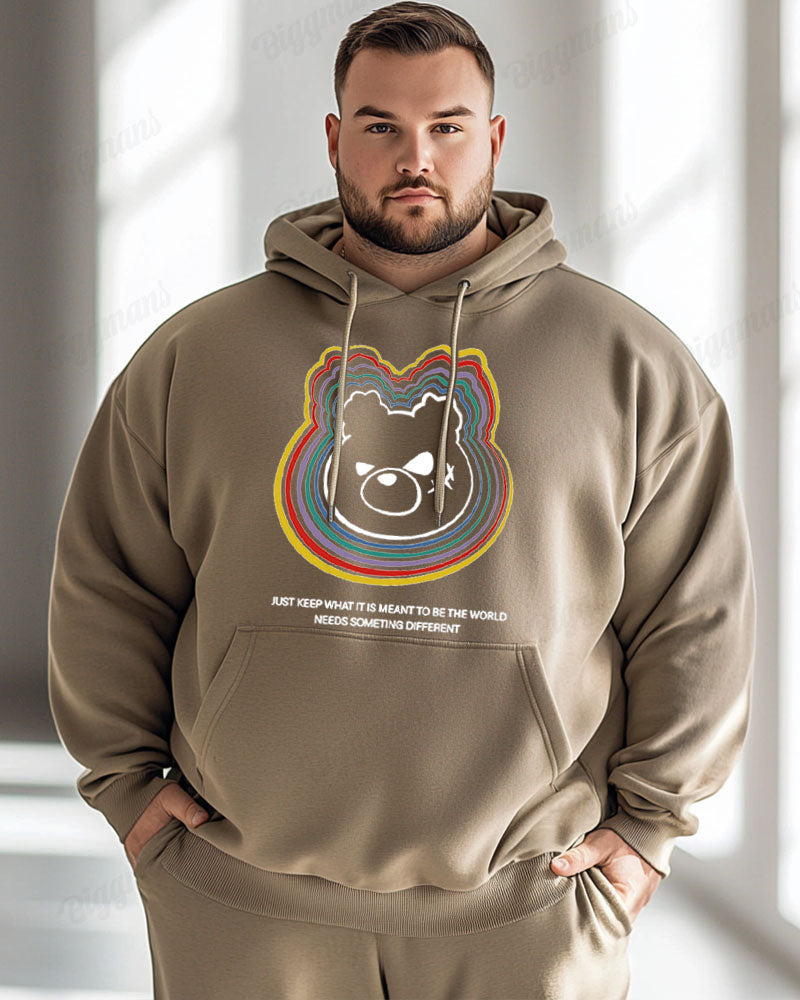 Big & Tall Graphic Hoodie Sweatpants Set for big men view 1