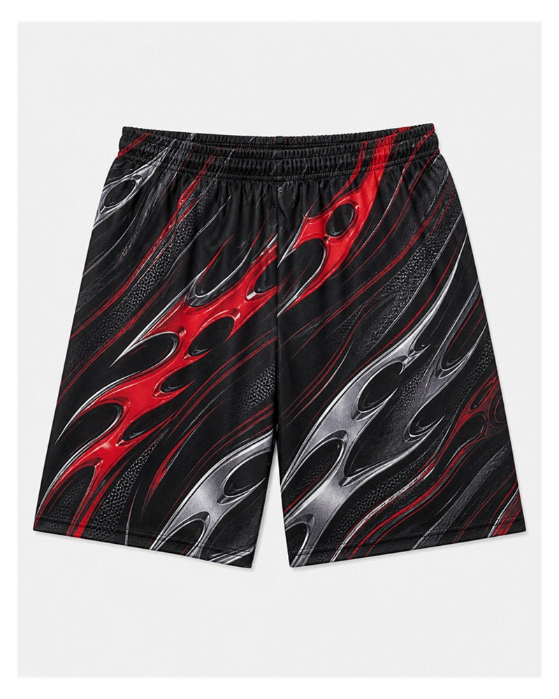 Big & Tall Graphic T-Shirt Shorts Set for big men view 3