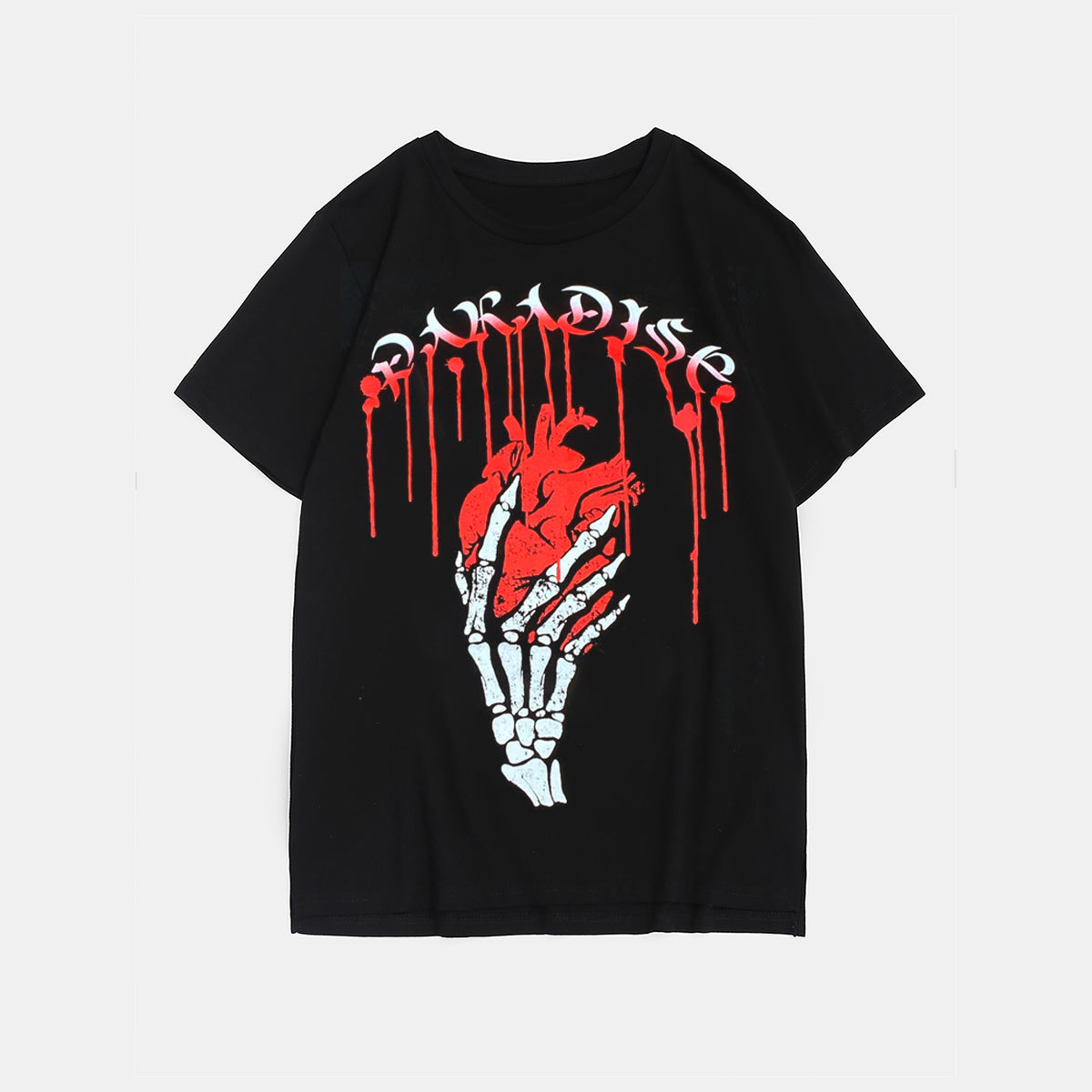 Big & Tall Black Graphic Streetwear T-Shirt for big men view 2