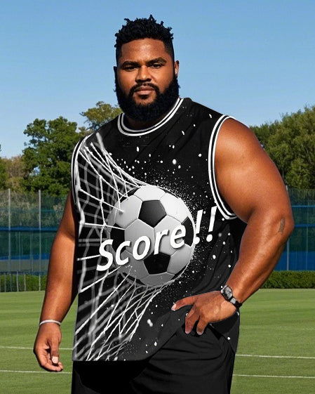 Big & Tall Graphic Athletic Two-piece Set for big men view 2