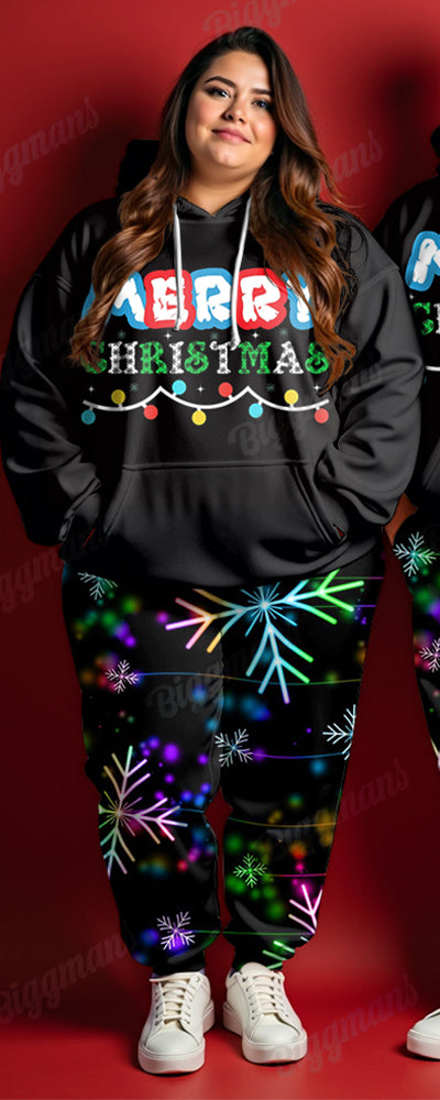 Big & Tall Graphic Hoodie Sweatpants Set for big men view 3