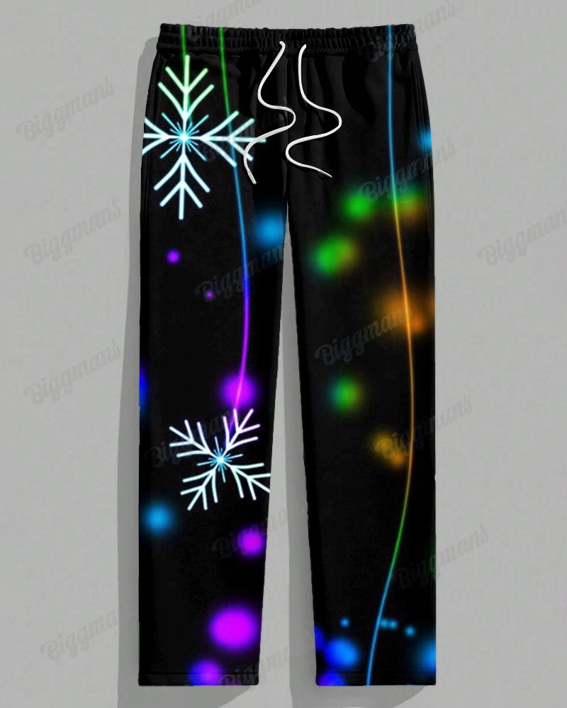 Big & Tall Graphic T-Shirt Pants Set for big men view 4