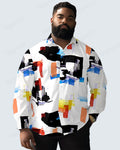 Big & Tall Splash Ink Long Sleeve Shirt for big men