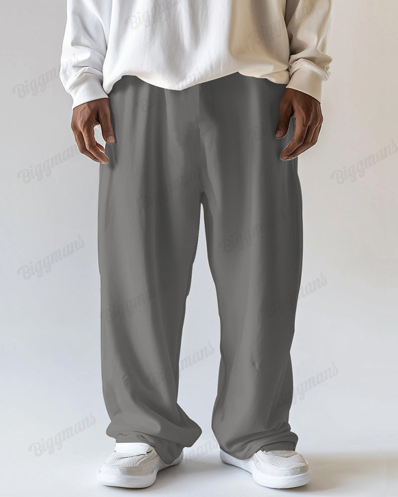 Big & Tall Solid Color Streetwear Jogging Pants for men view 3
