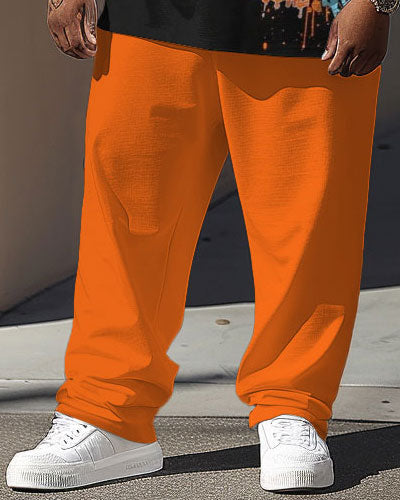 Big & Tall Graphic Graffiti T-Shirt Pants Set for big men view 3
