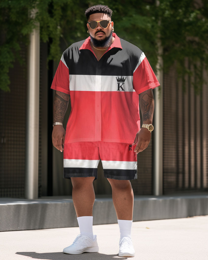 Big & Tall Colorblock Graphic Streetwear Jeans for big men view 1
