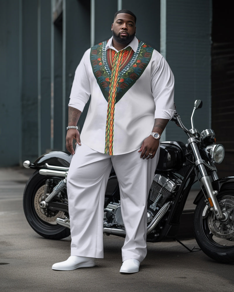 Big & Tall Colorblock Two-piece Set for big men view 1