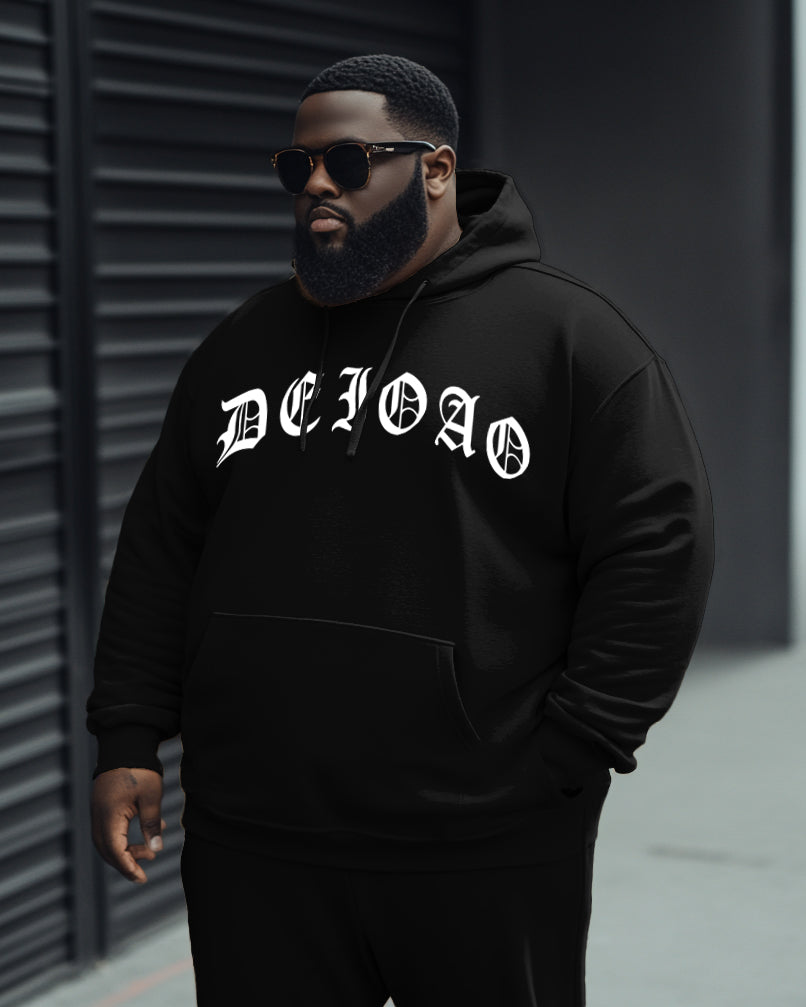 Big & Tall Athletic Streetwear Hoodie for big men view 2