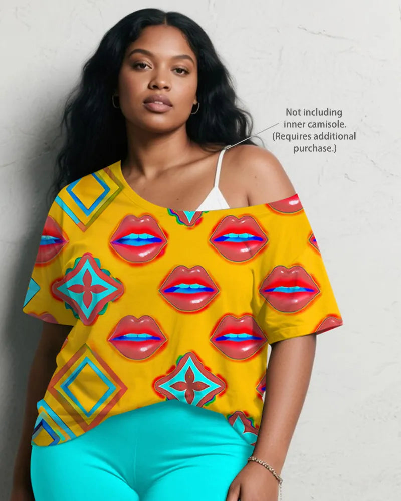 Big & Tall Geometric Graphic Graffiti Two-piece Set for big men view 3