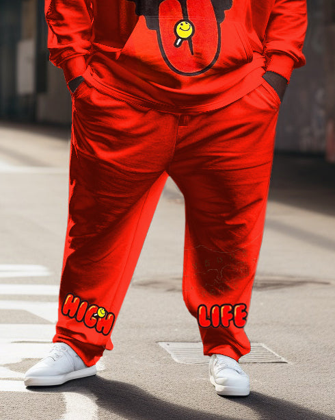 Big & Tall Hoodie Sweatpants Set for big men view 3