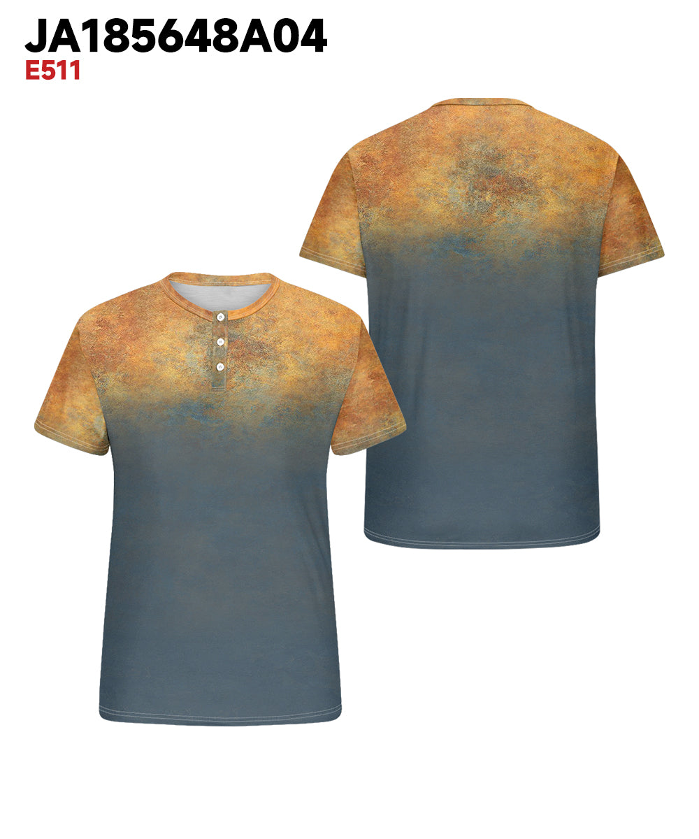 Big & Tall Blue Yellow Gradient T-Shirt for big men view 3
