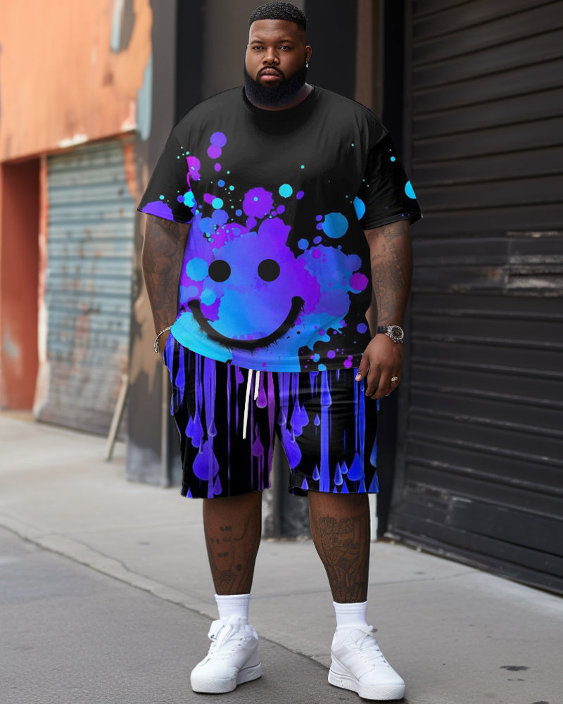 Big & Tall Graphic Smiley Two-piece Set for big men view 1