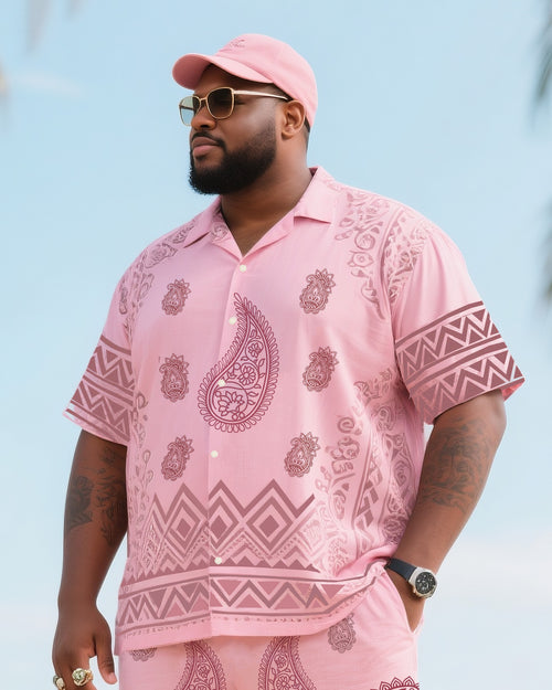 Big & Tall Vintage T-Shirt Pants Set for big men view 2