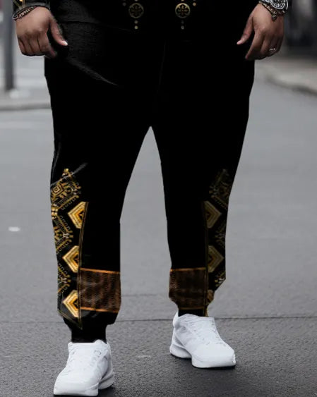 Big & Tall Graphic Hoodie Sweatpants Set for big men view 3