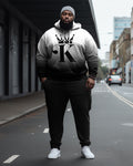 Big & Tall Gradient Hoodie Sweatpants Set for big men view 1