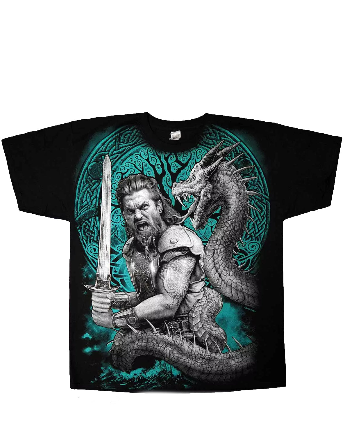 Big & Tall Black Streetwear T-Shirt for big men view 2