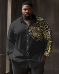 Big & Tall Graphic T-Shirt Shorts Set for big men